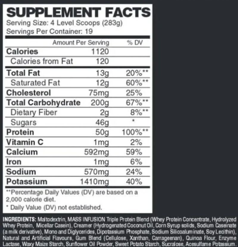 Nutrex Mass Infusion – Advanced Mass Gainer